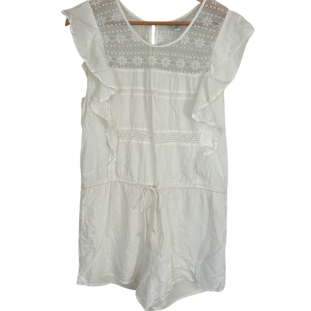 American Eagle Outfitters Cream Lace Top